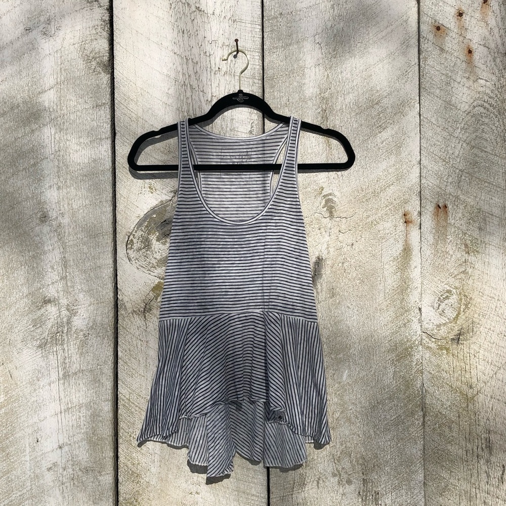 We the Free | blue striped hi-lo tank top